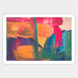 Abstract Oil Canvas Painting Magnet